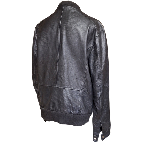 Barneys Originals Leather Jacket, Levi's Patch ❤️ A Guy In Levi's, Women Size S - Picture 7 of 16